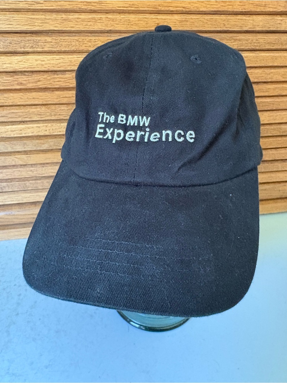 BMW Black Baseball Cap with White Embroidered Text